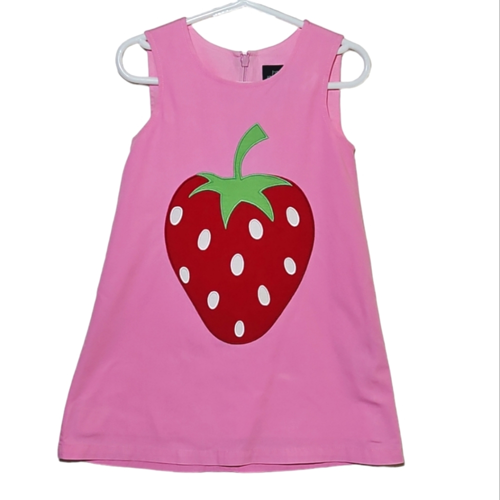 Girl's Mini Boden Sleeveless Strawberry Dress 2-3Y